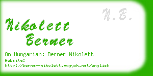 nikolett berner business card